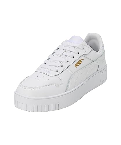 PUMA Carina Street, Zapatillas Mujer, Puma White Puma White Puma Gold, 37.5 EU