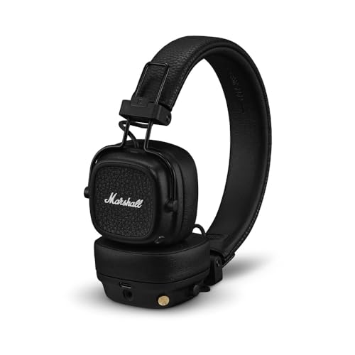 Marshall Major V Auriculares Inalámbricos Bluetooth, 100 Horas de Reproducción - Negr
